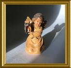 ⭐️Oud houtsnijwerk beeldje: houten engeltje, Moroder, Ophalen of Verzenden