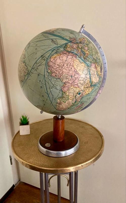 Antieke globe 1920 - 1930 Columbus Erdglobus werkend kompas., Huis en Inrichting, Woonaccessoires | Wereldbollen, Zo goed als nieuw