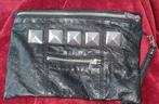 Jofama by Kenza Leren Clutch - Zwart, Ophalen of Verzenden, Zo goed als nieuw, Zwart, Avondtasje