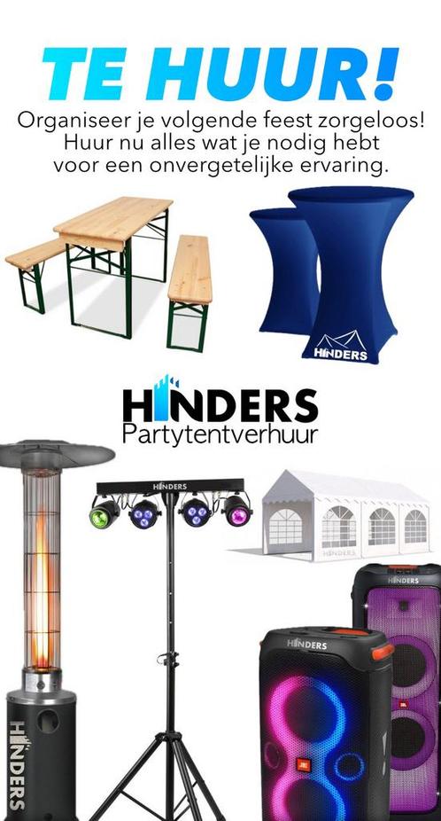 Partytenten & feestmateriaal huren? Wij regelen het!, Hobby en Vrije tijd, Feestartikelen | Verhuur, Nieuw, Ophalen of Verzenden