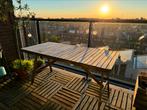 Mooie tuinset met twee stoelen & kussens, Tuin en Terras, Tuinsets en Loungesets, Ophalen, 4 zitplaatsen, Gebruikt, Hardhout