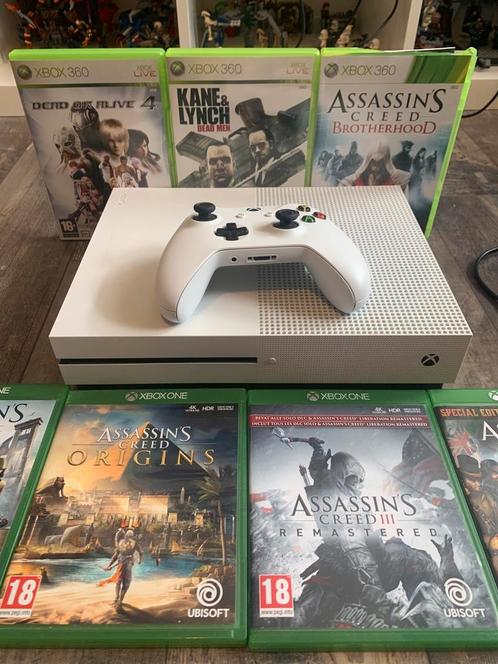 Xbox one s 500gb, Spelcomputers en Games, Spelcomputers | Xbox One, Nieuw, Xbox One S, 500 GB, Met 1 controller, Met games, Ophalen of Verzenden