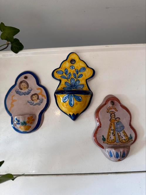 Spaans keramieken wijwaterbakjes PRIJS PER STUK, Antiek en Kunst, Antiek | Keramiek en Aardewerk, Ophalen of Verzenden