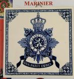 tegeltje 12 x 12 Mariniers wapen, Verzamelen, Militaria | Algemeen, Ophalen of Verzenden, Marine, Nederland, Embleem of Badge