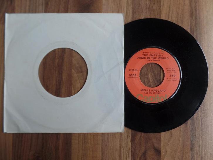 single Merle Haggard - The Emptiest Arms In The World*, Cd's en Dvd's, Vinyl Singles, Gebruikt, Single, Pop, 7 inch, Ophalen of Verzenden