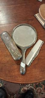 Vintage Spiegel met Borstel en Kam Set, Antiek en Kunst, Ophalen of Verzenden