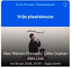 Alex Warren | 1x Staanplaats | Ziggo Dome | 6 April, Tickets en Kaartjes, Eén persoon, April