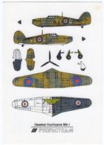 Hawker Hurricane Mk I - Vliegtuig - Luchtvaart, Verzamelen, Verzenden, Zo goed als nieuw, Kaart, Foto of Prent