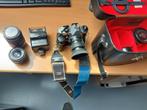Asahi Pentax MG analoog met winder,extra lenzen en flitser, Audio, Tv en Foto, Fotocamera's Analoog, Ophalen of Verzenden, Gebruikt