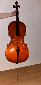 Cello (met strijkstok en kist), Muziek en Instrumenten, Strijkinstrumenten | Cello's, Ophalen, Gebruikt