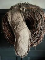 Sobere kerstsok,amber blokje landelijk,kerst,sober, Nieuw, Ophalen of Verzenden, X, X