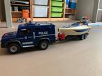 PLAYMOBIL City Action Politietruck met Speedboot - 5187, Kinderen en Baby's, Speelgoed | Playmobil, Ophalen, Gebruikt, Complete set