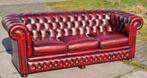 Chesterfield Springvale bank ossenbloed rood leer + BEZORGD, Chesterfield, Ophalen of Verzenden, Zo goed als nieuw, Rechte bank
