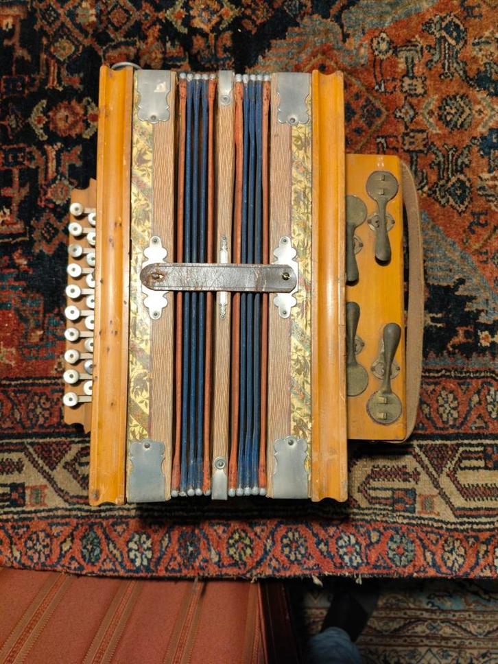 Oude Pitico Accordeon - Knopaccordeon, Muziek en Instrumenten, Accordeons, Gebruikt, Knopaccordeon, Overige formaten, Overige merken
