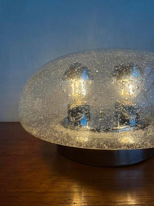 Vintage Hillebrand Bubble Glass Table Lamp, Huis en Inrichting, Lampen | Plafondlampen, Gebruikt, Ophalen