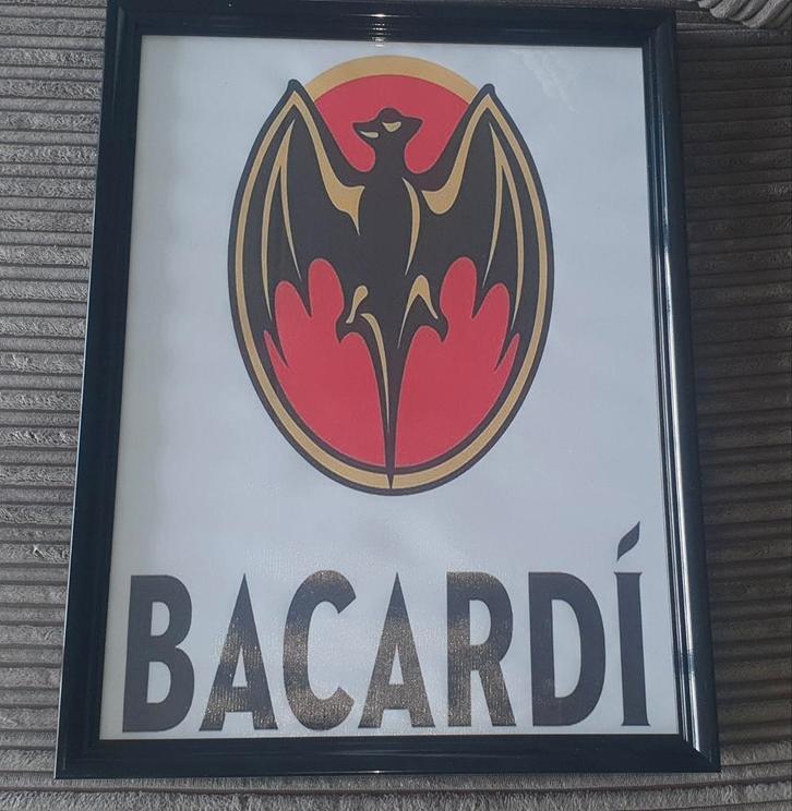 Bacardi Canvas Schilderij - Mancave Decoratie, Verzamelen, Merken en Reclamevoorwerpen, Nieuw, Ophalen of Verzenden
