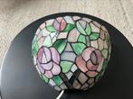 Tifanny wandlamp roze bloem met goene bladeren, Ophalen of Verzenden, Zo goed als nieuw, Glas, Art Deco