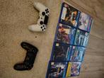PlayStation 4 met 2 officiële ps4 controllers en games, Ophalen, Met games, Met 2 controllers, Zo goed als nieuw