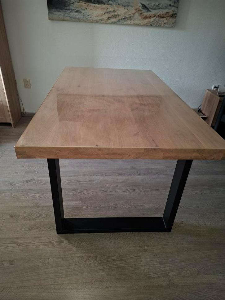 Goossens eikenhouten tafel - 180x100 cm, Huis en Inrichting, Tafels | Eettafels, Zo goed als nieuw, 50 tot 100 cm, 200 cm of meer