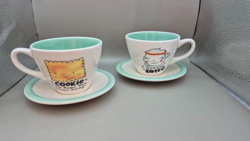 2x Blond Amsterdam " blondelicious " kop en schotel (groen), Huis en Inrichting, Keuken | Servies, Zo goed als nieuw, Kop(pen) en/of Schotel(s)