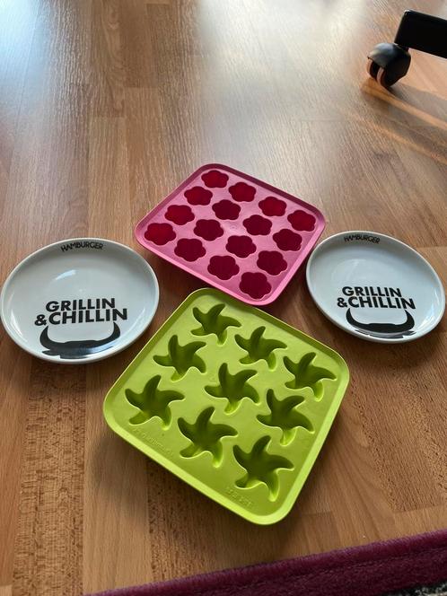 Borden en Ijsblokjesvormen Set, Huis en Inrichting, Keuken | Keukenbenodigdheden, Zo goed als nieuw, Ophalen