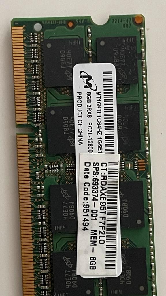 8GB DDR3 PC3L-12800 RAM Geheugen, Computers en Software, RAM geheugen, Gebruikt, Server, 8 GB, DDR3, Ophalen of Verzenden