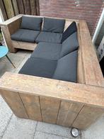 Loungebank met kussens (zie foto’s), Ophalen, Gebruikt, Hout