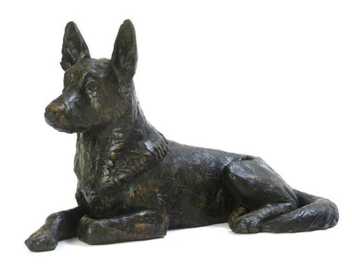 asbeeld urn Duitse Herder, Witte, Zwarte, Mechelse 50 cm, Dieren en Toebehoren, Overige Dieren-accessoires, Nieuw, Ophalen of Verzenden