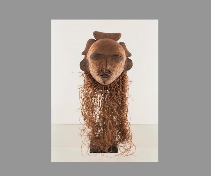 Terracotta masker Lumbo Gabon (251023-05), Antiek en Kunst, Kunst | Niet-Westerse kunst, Ophalen of Verzenden