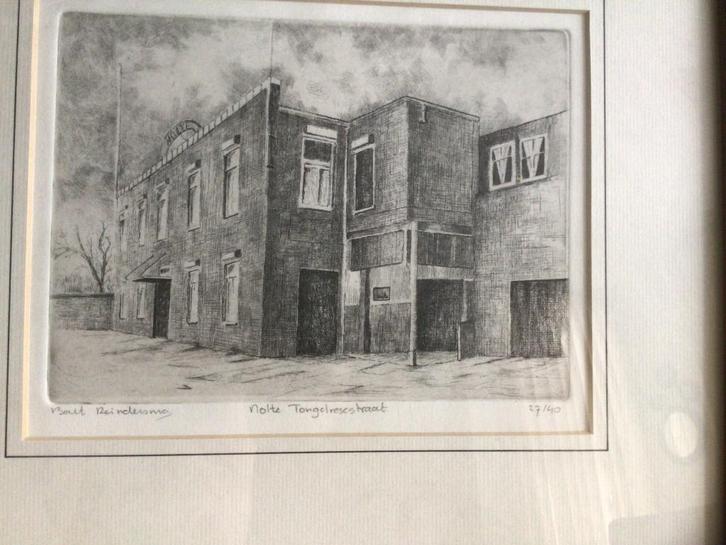 Ets van Bart Reindersma / Nolte Tongelresestraat Eindhoven 2, Antiek en Kunst, Kunst | Etsen en Gravures, Ophalen of Verzenden