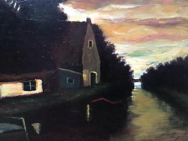 Schilderij, vermoedelijk Toon Koster, Antiek en Kunst, Kunst | Schilderijen | Klassiek, Ophalen of Verzenden