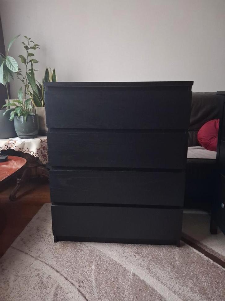 IKEA Malm ladekast met 4 lades, Huis en Inrichting, Kasten | Dressoirs, Gebruikt, Met lade(s), Overige materialen, Ophalen