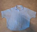 Blouse lichtblauw linnen maat M, Ophalen of Verzenden, Zo goed als nieuw, Blauw