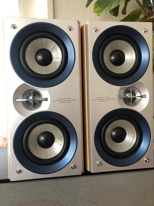 Aiwa luidspreker boxen SX-LM99, Audio, Tv en Foto, Luidsprekers, Gebruikt, Front, Rear of Stereo speakers, 60 tot 120 watt, Overige merken