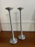 2 Vintage IKEA KÄGLA aluminum kandelaars - Carl Öjerstam, Gebruikt, Overige kleuren, 25 tot 50 cm, Ophalen of Verzenden