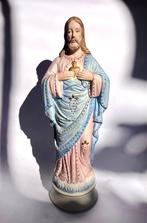 Biscuit porselein Christus Bisque Porcelain Sacred Heart, Antiek en Kunst, Ophalen of Verzenden