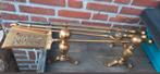 Antiek brocante haardgereedschapsset., Ophalen of Verzenden, Gebruikt, Vrijstaande haard, Houthaard