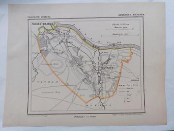 62 / Gemeente Wanssum Limburg Litho uit 1866 door J. Kuyper beschikbaar voor biedingen