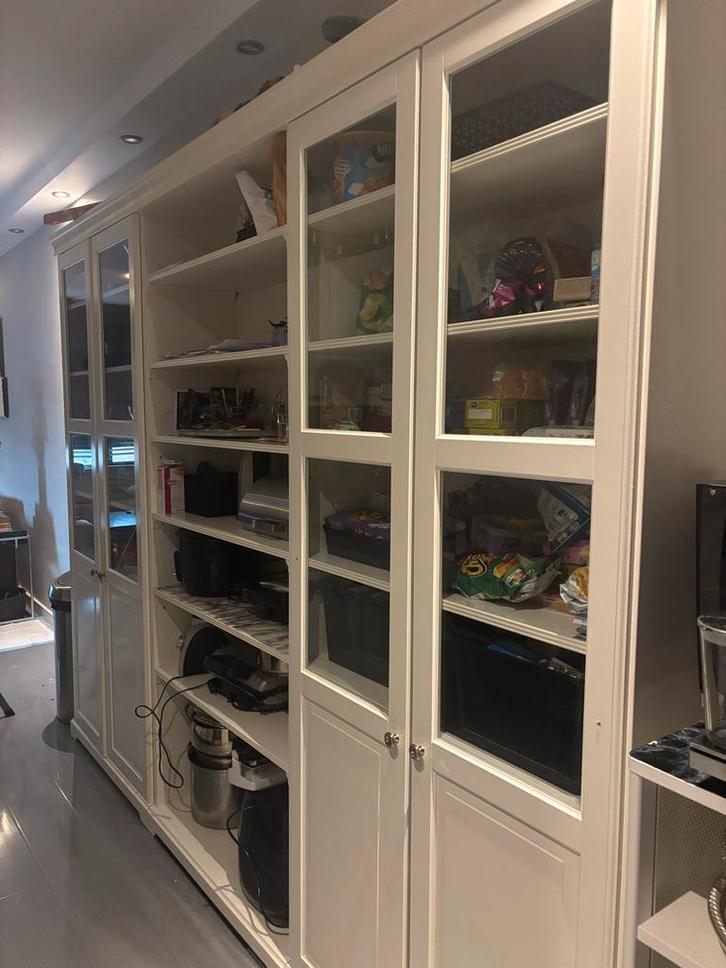 Mooie Buffetkast met Glazen Deuren, Huis en Inrichting, Kasten | Kledingkasten, Gebruikt, 200 cm of meer, 50 tot 75 cm, Met lade(s)