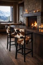 Stijlvolle barkrukken, Huis en Inrichting, Met voetsteun, 60 tot 90 cm, Ophalen of Verzenden, Zo goed als nieuw