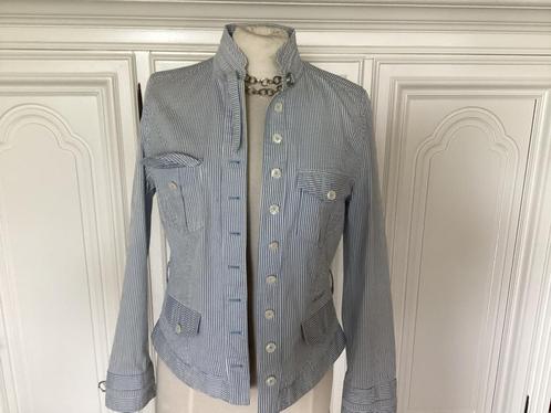 Jasje/jack mt.40/Scarva/ katoen/l.bl/wit streepje/Z.G.A.N.!!, Kleding | Dames, Jasjes, Kostuums en Pakken, Zo goed als nieuw, Jasje