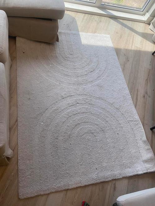 Japandi vloerkleed wit / creme, Huis en Inrichting, Stoffering | Tapijten en Kleden, Zo goed als nieuw, 100 tot 150 cm, 150 tot 200 cm