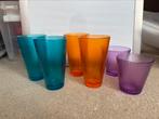 6 stuks gekleurde glaasjes, Verzamelen, Glas en Borrelglaasjes, Ophalen of Verzenden, Zo goed als nieuw, Borrel- of Shotglas