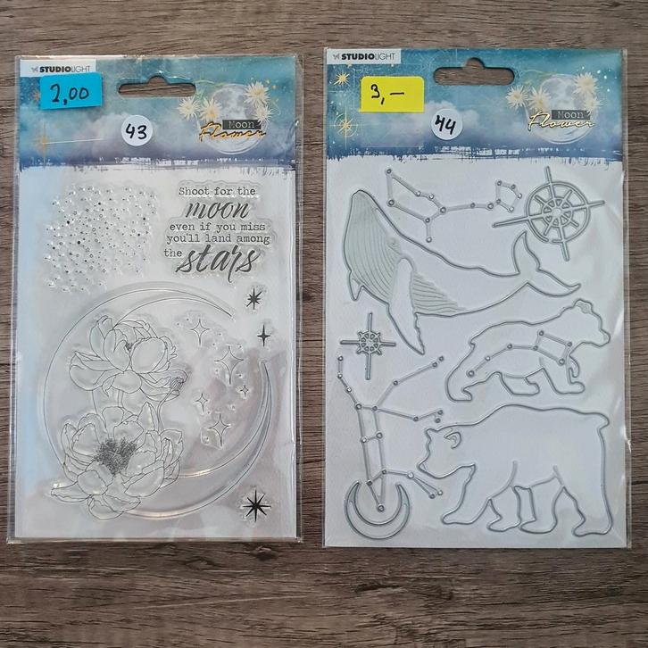 Studio Light Moon Flower Stempels & Dies, Hobby en Vrije tijd, Stempelen, Nieuw, Clearstamp, Ophalen of Verzenden