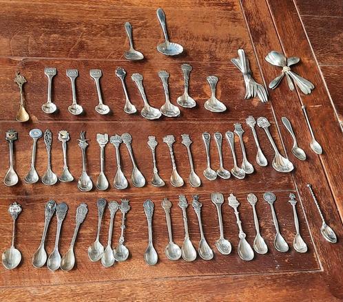 Te koop verzameling lepeltjes zilver verzilverd vintage 🟢, Antiek en Kunst, Antiek | Bestek, Ophalen