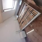 Wit bed 160x210 met bodems, Huis en Inrichting, Slaapkamer | Bedden, Ophalen, Gebruikt, Wit, Tweepersoons