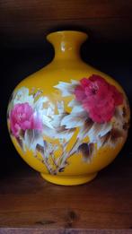 Pols potten vaas met bamboo ingelegde bloemen, Antiek en Kunst, Ophalen of Verzenden