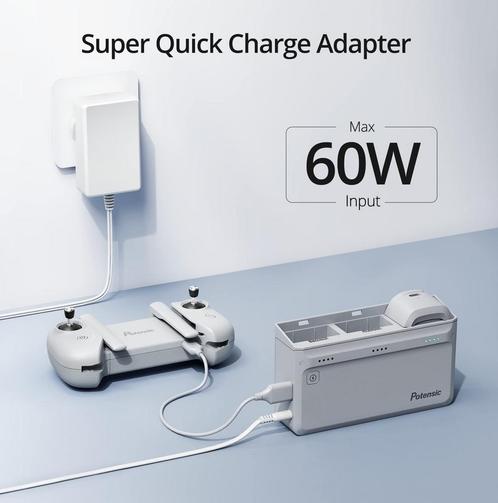 Potensic Atom charging hub met 3 accu’s, Audio, Tv en Foto, Drones, Zo goed als nieuw, Ophalen of Verzenden