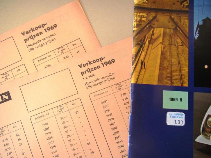 MäRKLIN Catalogus 1969 Nederlands nieuw + 2x Prijslijst H0 1, Hobby en Vrije tijd, Modeltreinen | H0, Nieuw, Boek, Tijdschrift of Catalogus