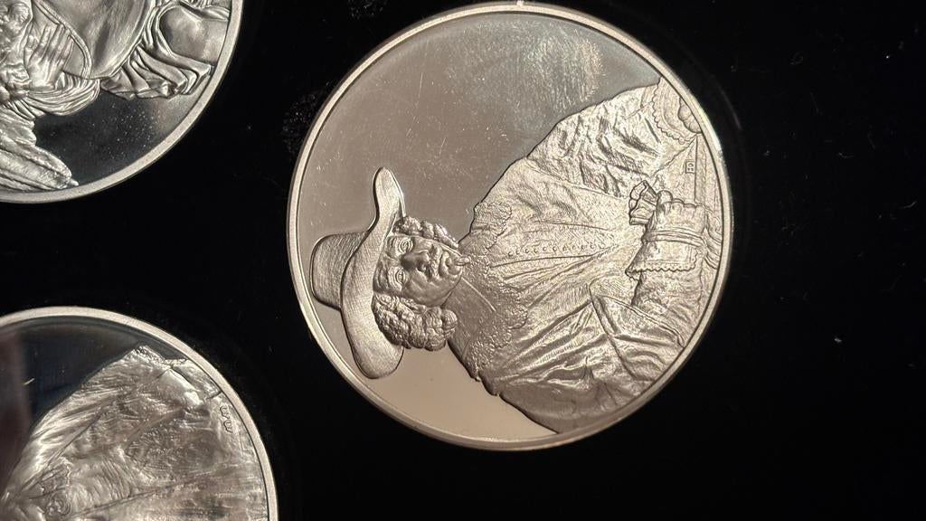 Franklin Mint Rembrandt Zilveren Munten Serie - Compleet, Postzegels en Munten, Munten | Oceanië, Setje, Zilver, Verzenden